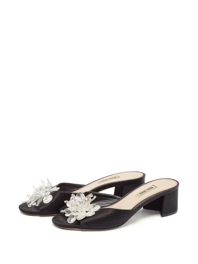 Pre-owned Miu Miu 50mm Bead-embellished Sandals