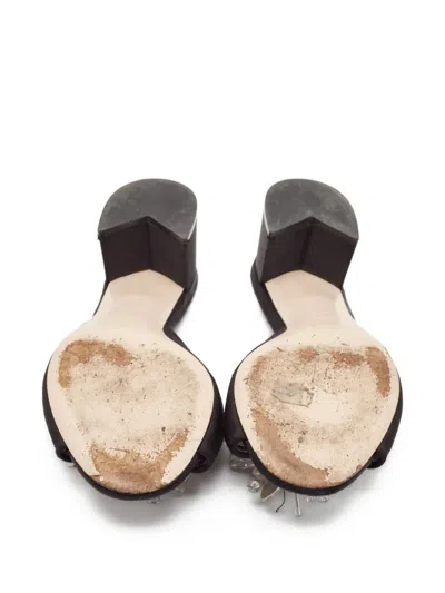 Pre-owned Miu Miu 50mm Bead-embellished Sandals
