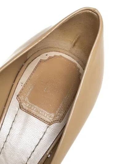Pre-owned Dior 80mm Leather Pumps In Neutral