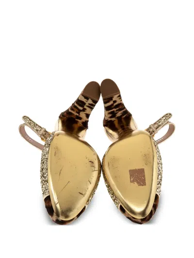 Pre-owned Miu Miu 110mm Panelled Slingback Pumps