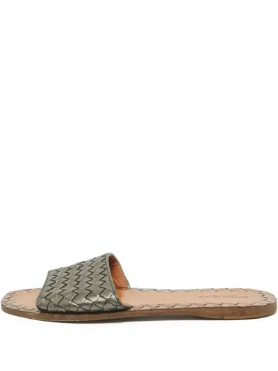Pre-owned Bottega Veneta Intrecciato-weave Leather Sandals
