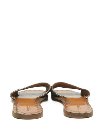 Pre-owned Bottega Veneta Intrecciato-weave Leather Sandals