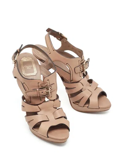 Pre-owned Dior 125mm Leather Heeled Sandals