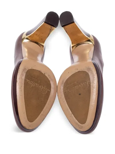 Pre-owned Ferragamo 95mm Leather Heeled Pumps