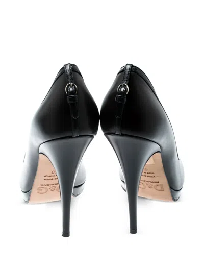 Pre-owned Dolce & Gabbana 13mm Peep-toe Leather Pumps