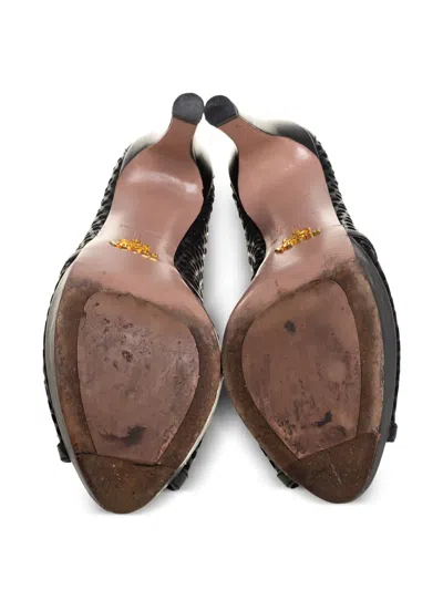 Pre-owned Prada 110mm Perforated Pumps