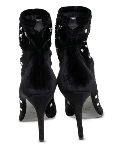 Pre-owned Giuseppe Zanotti Vintage 105mm Crystal-embellished Ankle Boots