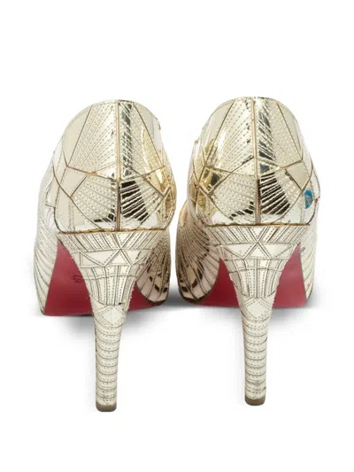 Pre-owned Christian Louboutin 115mm Very Galaxy Art Deco Pumps