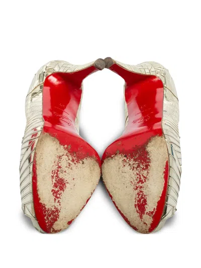 Pre-owned Christian Louboutin 115mm Very Galaxy Art Deco Pumps