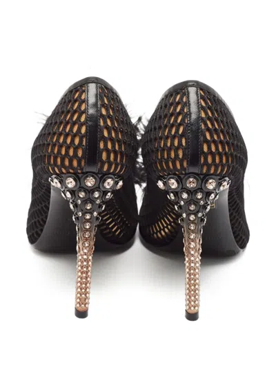 Pre-owned Miu Miu 100mm Feather-embellished Pumps