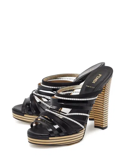 Pre-owned Fendi 125mm Strappy Sandals