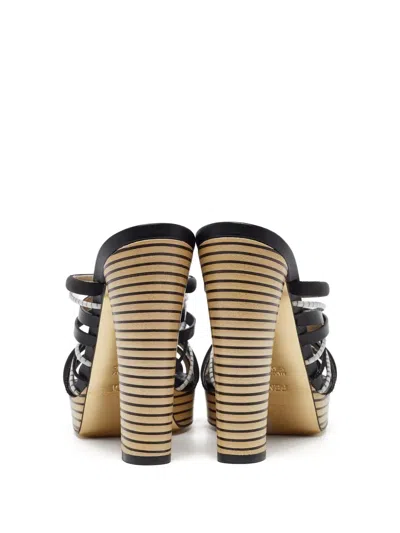 Pre-owned Fendi 125mm Strappy Sandals