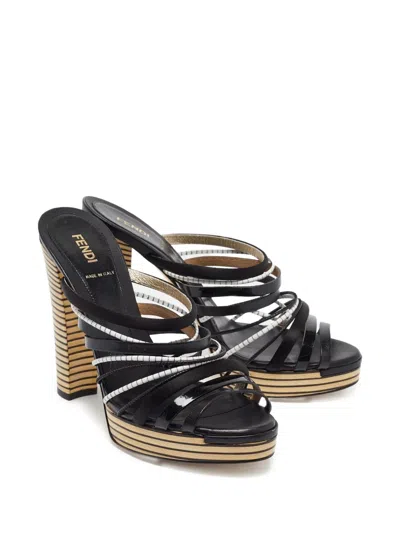 Pre-owned Fendi 125mm Strappy Sandals