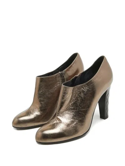Pre-owned Sergio Rossi Vintage  100mm Metallic-effect Boots