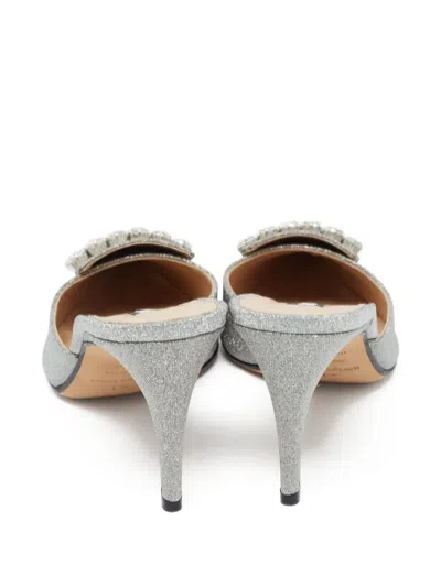 Pre-owned Sergio Rossi Vintage  Crystal-embellished Pointed-toe Mules