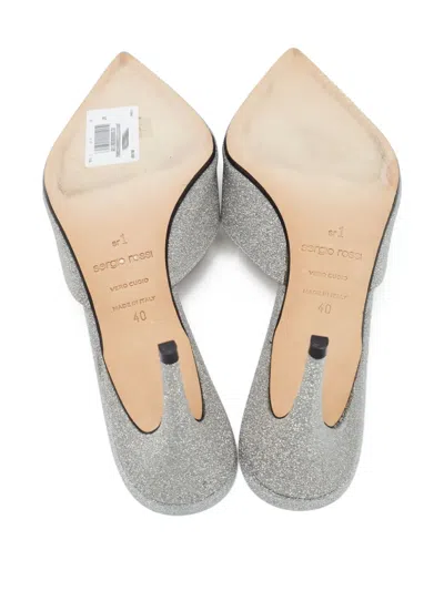 Pre-owned Sergio Rossi Vintage  Crystal-embellished Pointed-toe Mules