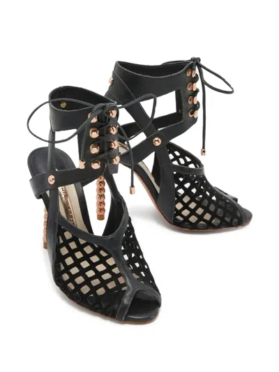 Pre-owned Sophia Webster  100mm Jetta Mesh Cut-out Sandals