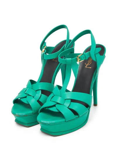 Pre-owned Saint Laurent T-strap Platform Sandals