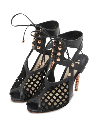 Pre-owned Sophia Webster  100mm Jetta Mesh Cut-out Sandals
