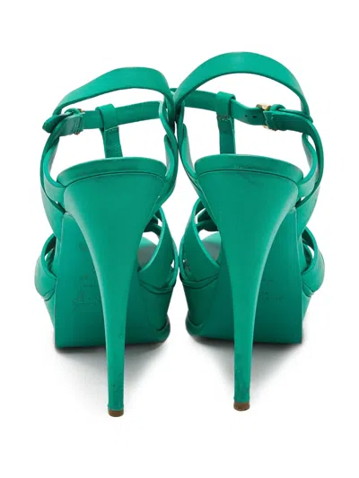 Pre-owned Saint Laurent T-strap Platform Sandals