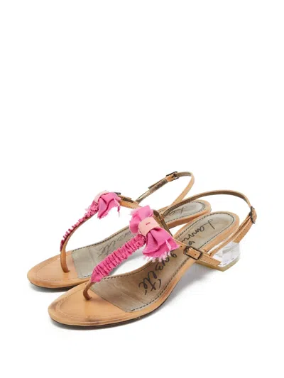 Pre-owned Lanvin 40mm Ruffled Thong Sandals