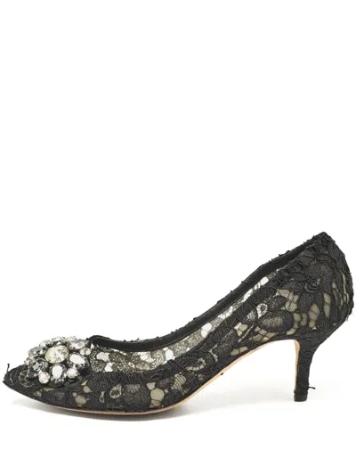 Pre-owned Dolce & Gabbana 65mm Lace Pumps