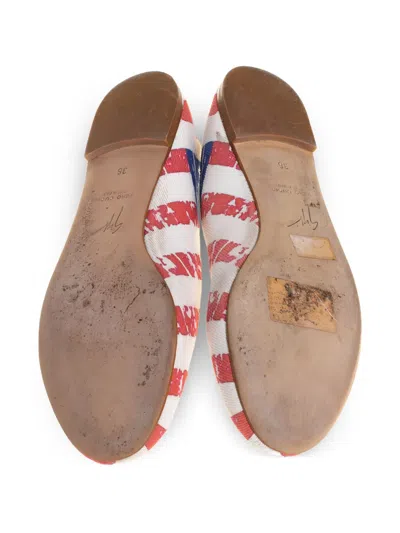 Pre-owned Giuseppe Zanotti Vintage Flag-print Ballet Flats