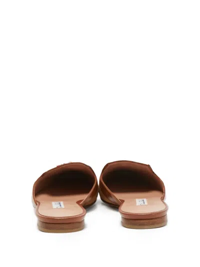 Pre-owned Oscar De La Renta Crystal-embellished Mules