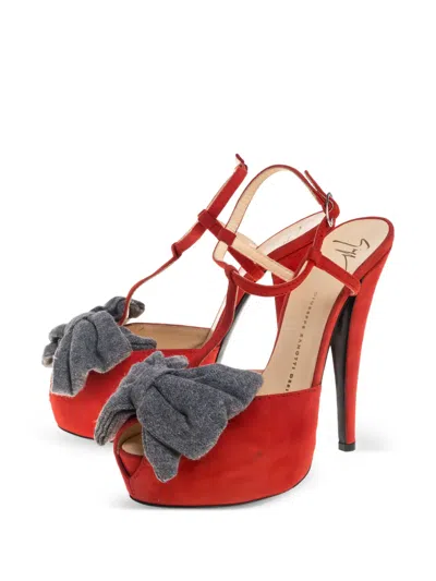 Pre-owned Giuseppe Zanotti Vintage  140mm Platform Peep-toe Sandals