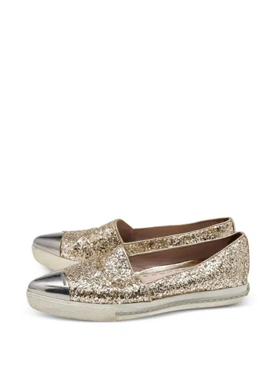 Pre-owned Miu Miu Glittered Sneakers