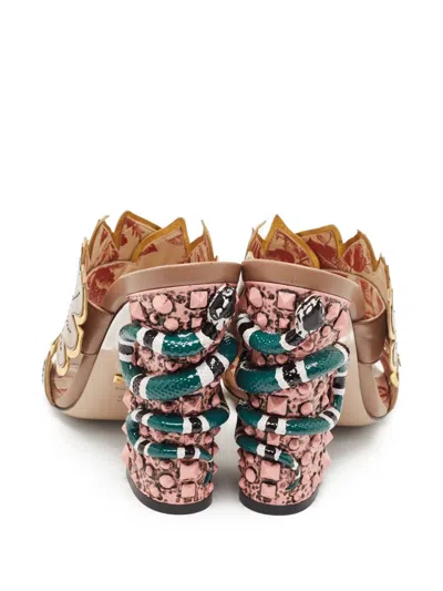 Pre-owned Gucci 105mm Leather Heeled Mules