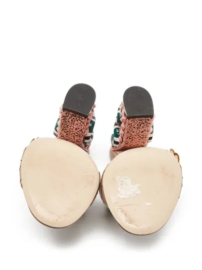 Pre-owned Gucci 105mm Leather Heeled Mules