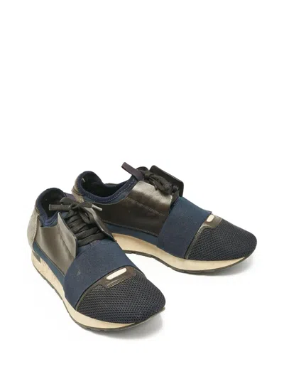 Pre-owned Balenciaga Mesh-panelled Lace-up Sneakers