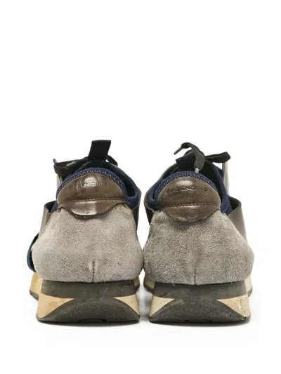 Pre-owned Balenciaga Mesh-panelled Lace-up Sneakers