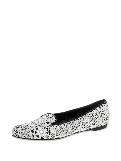 Pre-owned Alexander Mcqueen Lace-cut Ballet Flat