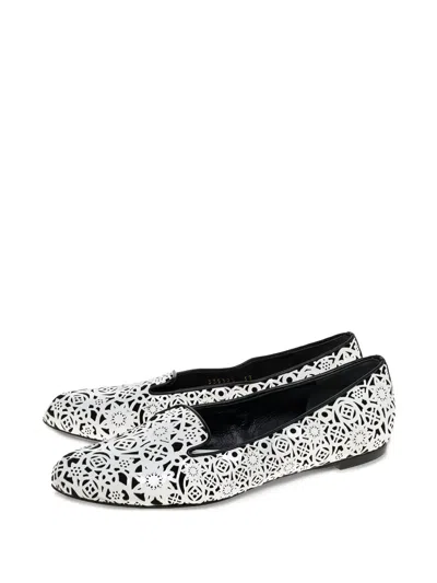 Pre-owned Alexander Mcqueen Lace-cut Ballet Flat