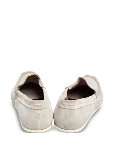 Pre-owned Roberto Cavalli Vintage Logo-embroidered Suede Loafers