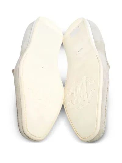Pre-owned Roberto Cavalli Vintage Logo-embroidered Suede Loafers