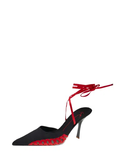 Pre-owned Giuseppe Zanotti Vintage  100mm Lace-up Satin Pumps