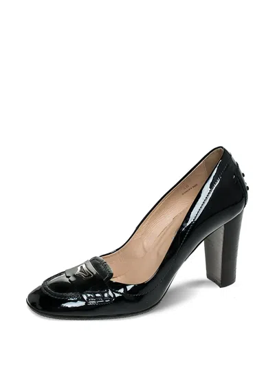 Pre-owned Tod's Vintage 95mm Patent Leather Block-heel Pumps