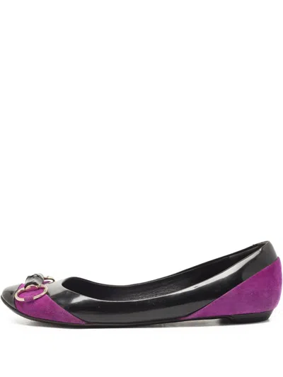 Pre-owned Gucci Horsebit-detailed Ballet Flats