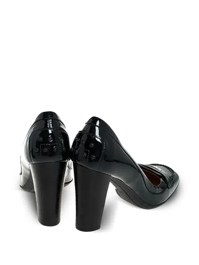Pre-owned Tod's Vintage 95mm Patent Leather Block-heel Pumps