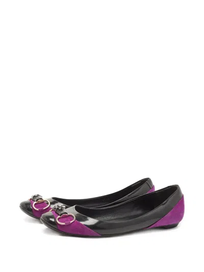 Pre-owned Gucci Horsebit-detailed Ballet Flats