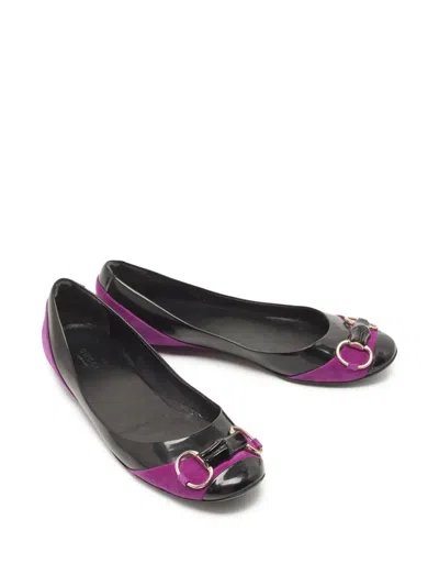 Pre-owned Gucci Horsebit-detailed Ballet Flats