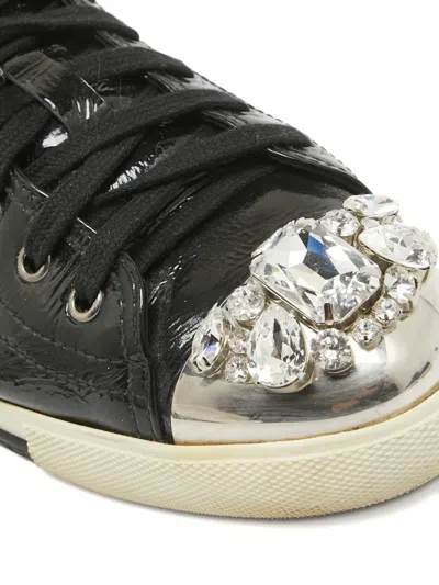 Pre-owned Miu Miu Crystal-embellished Sneakers