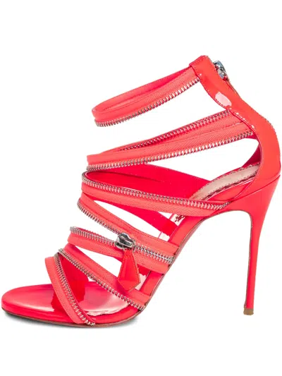 Pre-owned Christian Louboutin 100mm Unzip Sandals