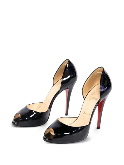 Pre-owned Christian Louboutin Christ 120mm Peep-toe Stiletto Heels