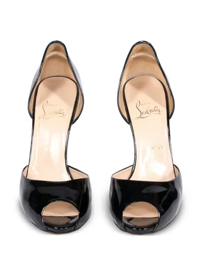 Pre-owned Christian Louboutin Christ 120mm Peep-toe Stiletto Heels