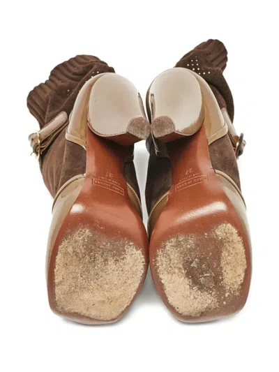 Pre-owned Marc Jacobs  100mm Sock Suede Ankle Boots