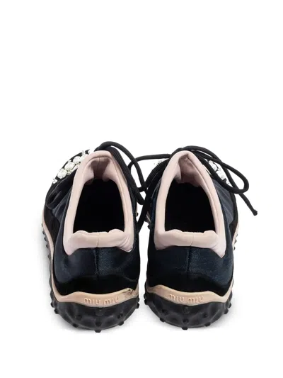 Pre-owned Miu Miu Crystal-embellished Sneakers